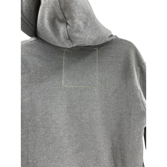 Aviator Nation Vintage-Look Gray Hoodie Rainbow Stripes & Front Zip Closure - Picture 6 of 10